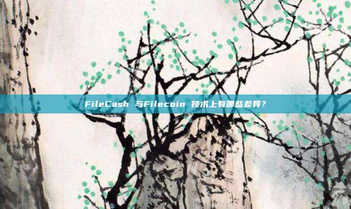 FileCash 与Filecoin 技术上有哪些差异?