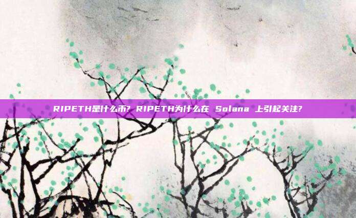 RIPETH是什么币? RIPETH为什么在 Solana 上引起关注?