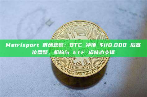 Matrixport 市场观察:BTC 冲顶 $110,000 后高位盘整,机构与 ETF 成核心支撑