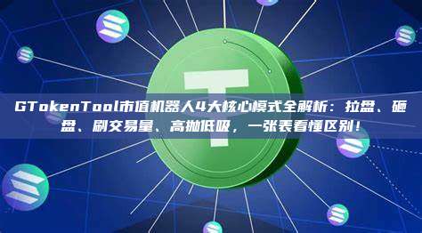 GTokenTool市值机器人4大核心模式全解析：拉盘、砸盘、刷交易量、高抛低吸，一张表看懂区别！