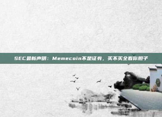 SEC最新声明：Memecoin不是证券，买不买全看你胆子